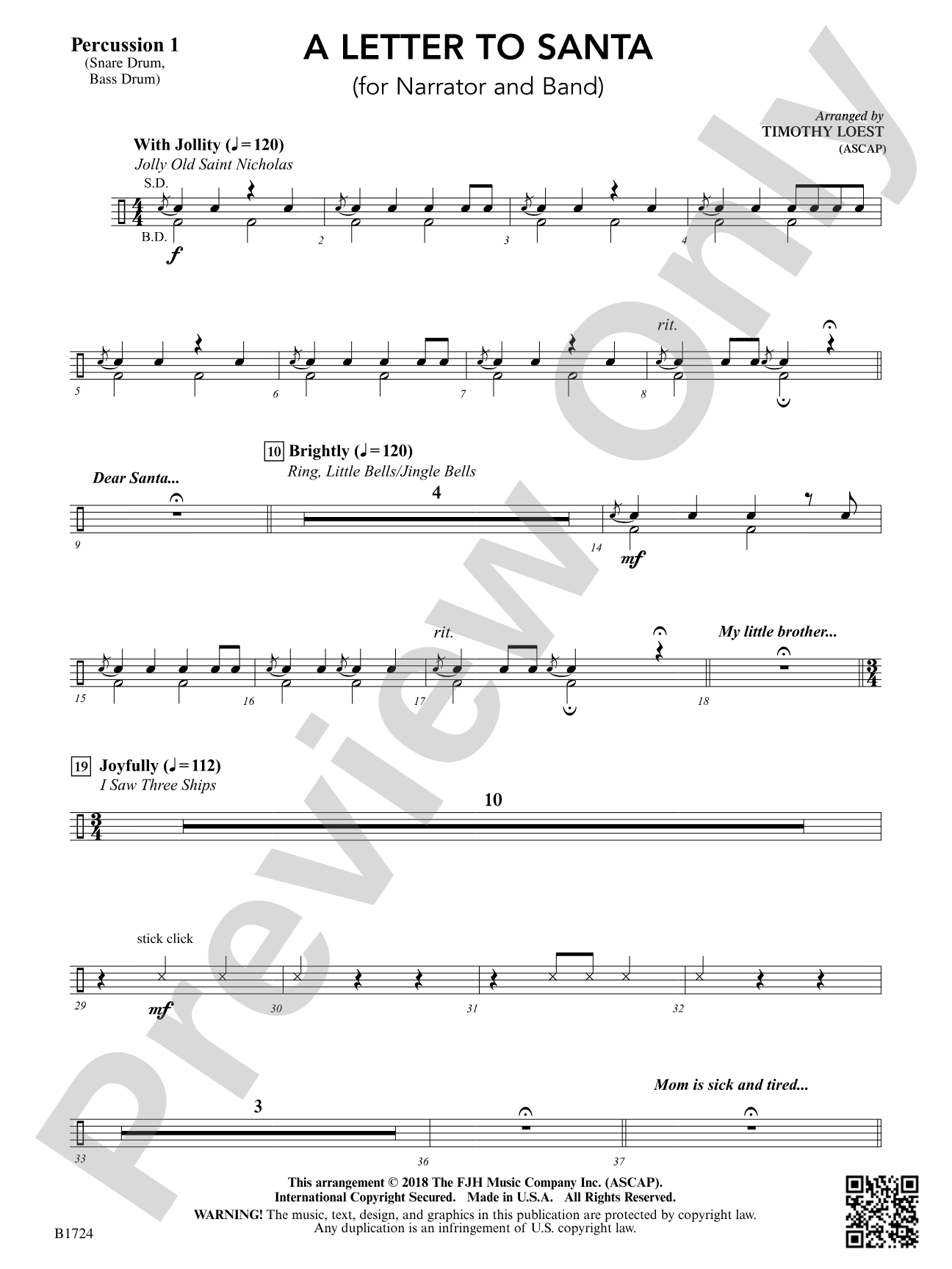 A Letter to Santa: Percussion 1