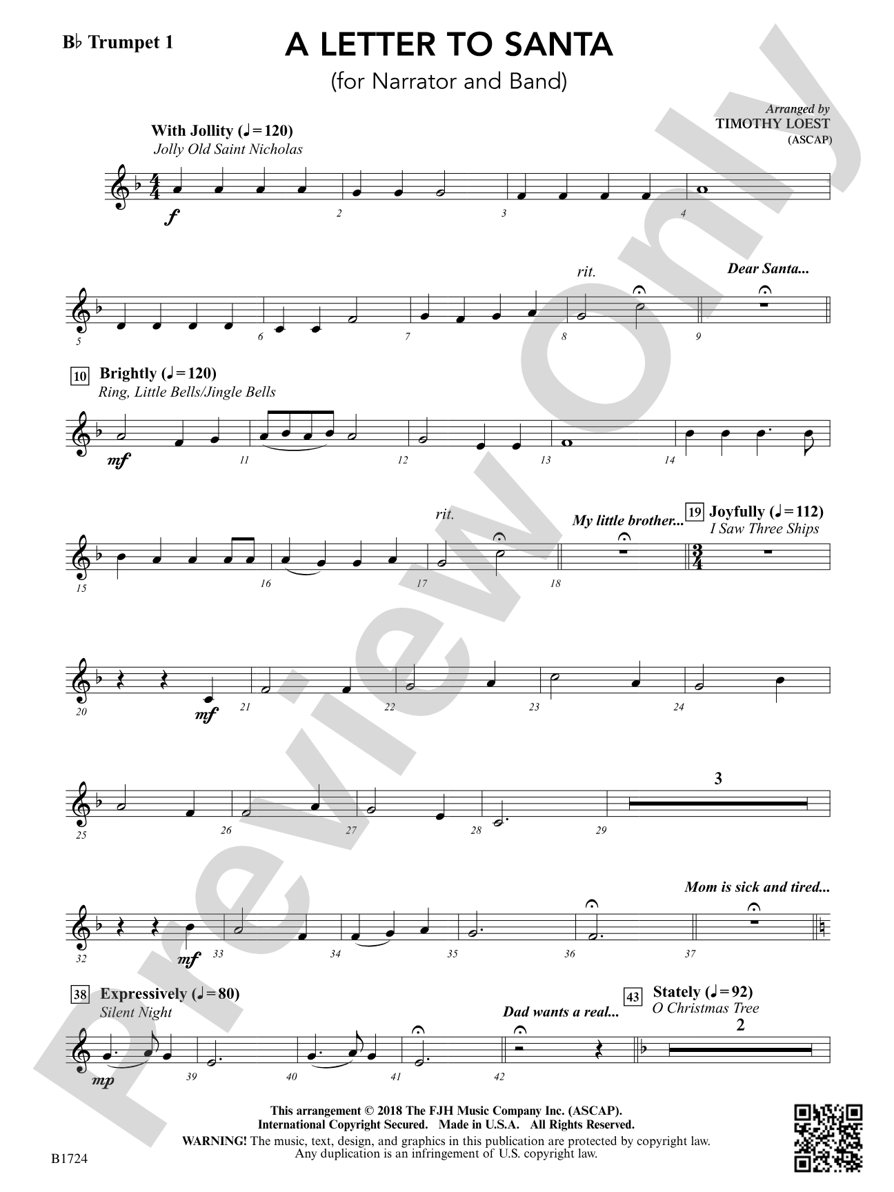 A Letter to Santa: B-flat Trumpet 1