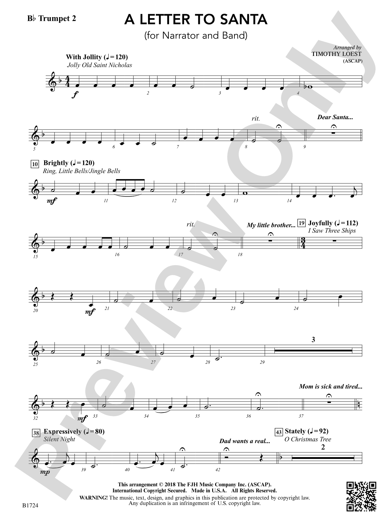 A Letter to Santa: B-flat Trumpet 2