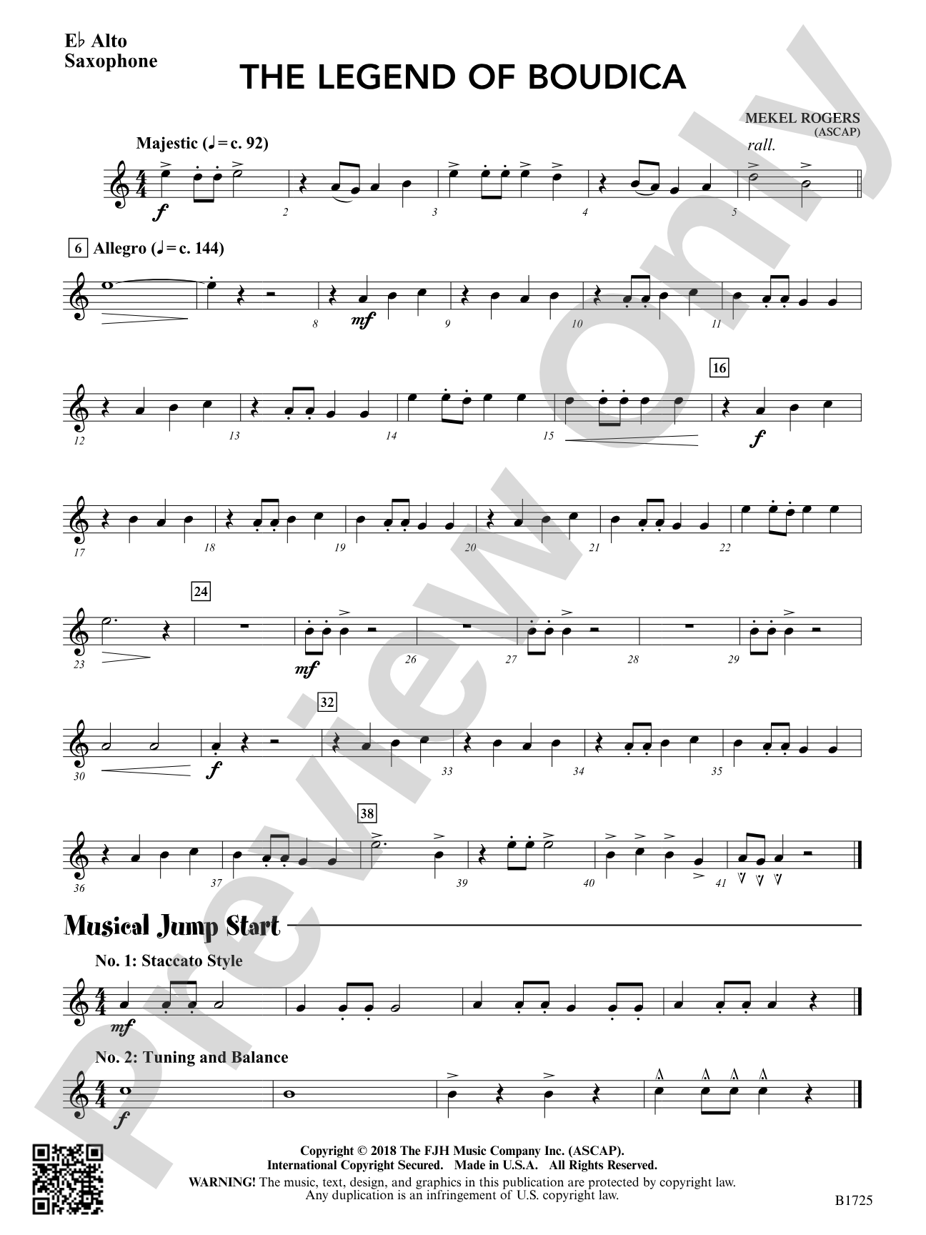 The Legend of Boudica: E-flat Alto Saxophone