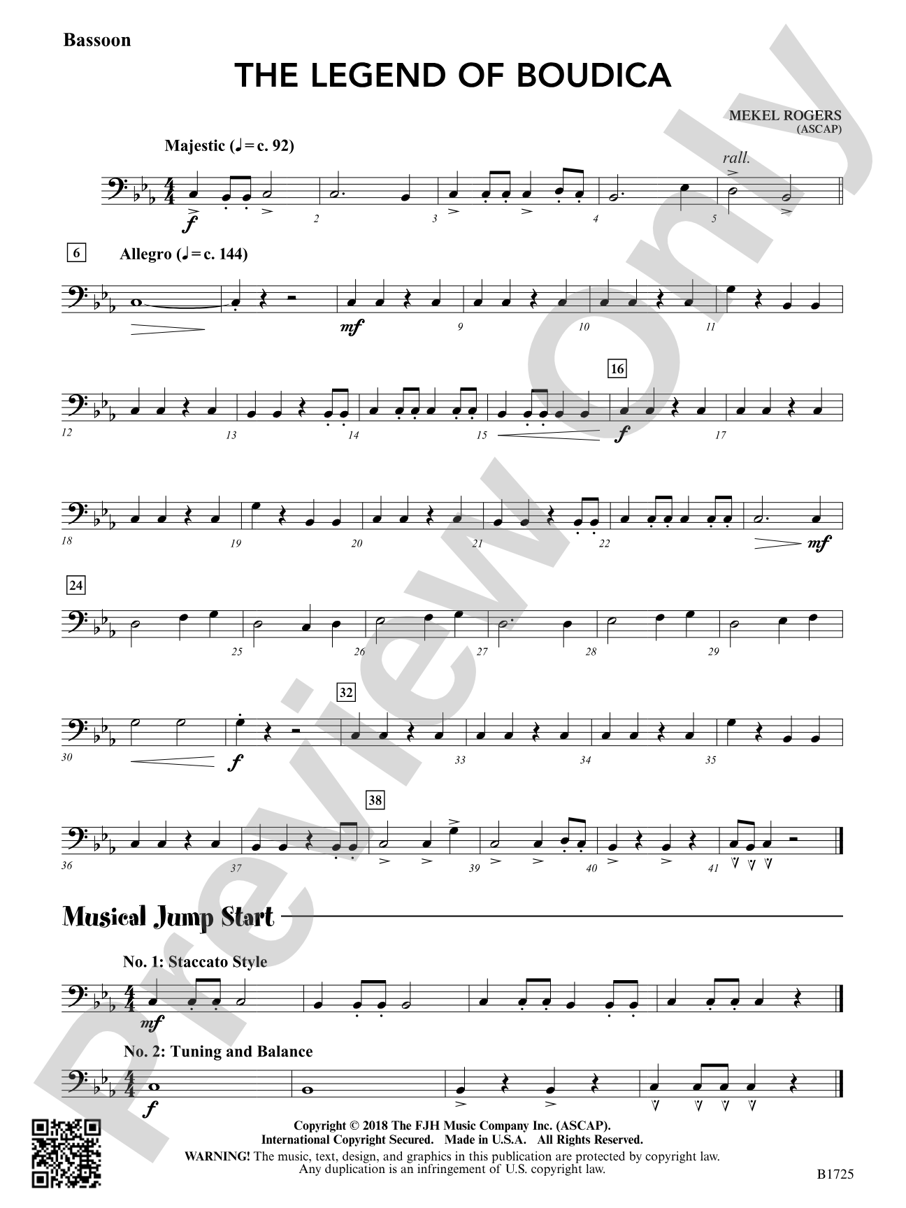 The Legend of Boudica: Bassoon