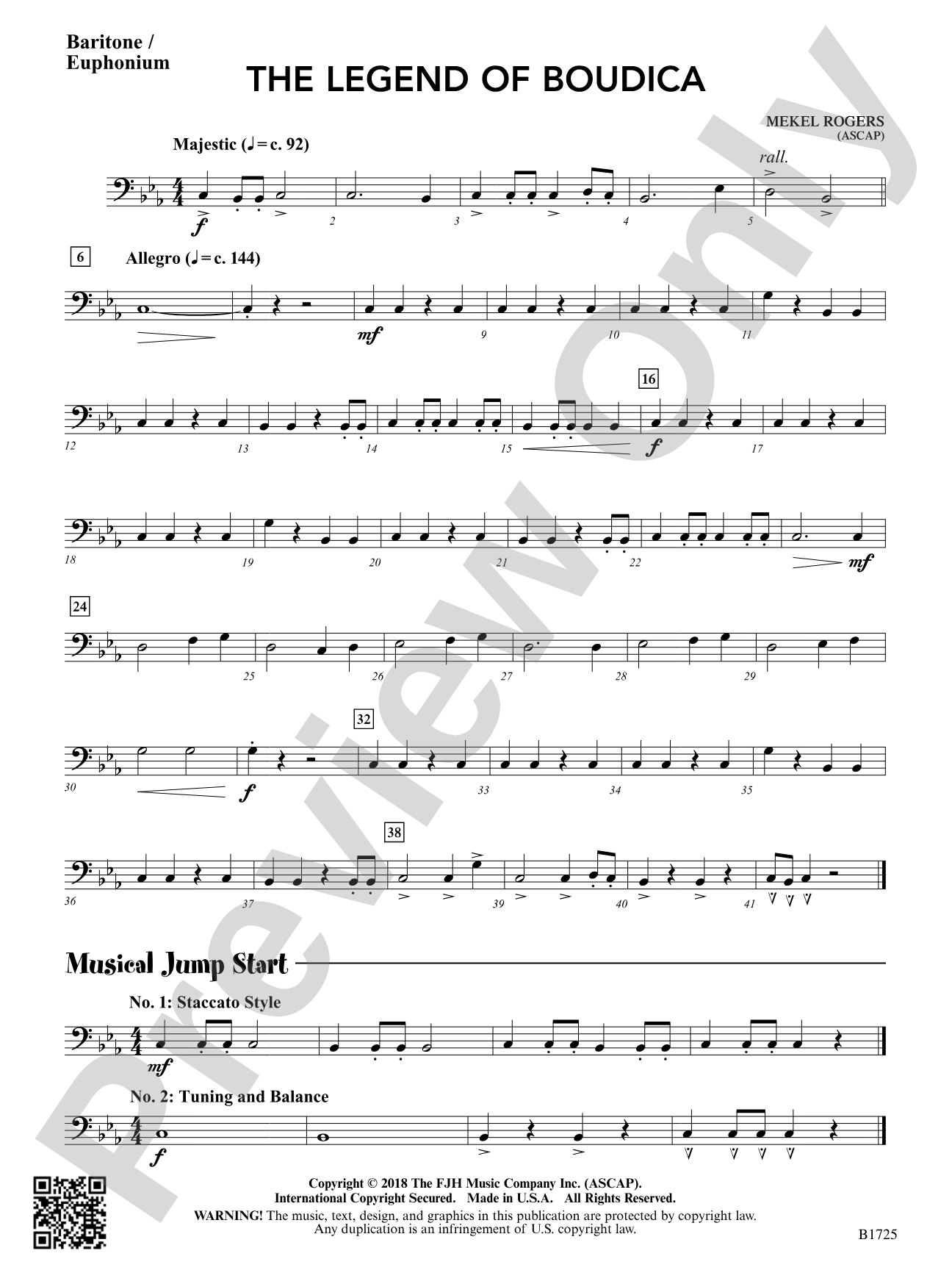 The Legend of Boudica: Baritone / Euphonium