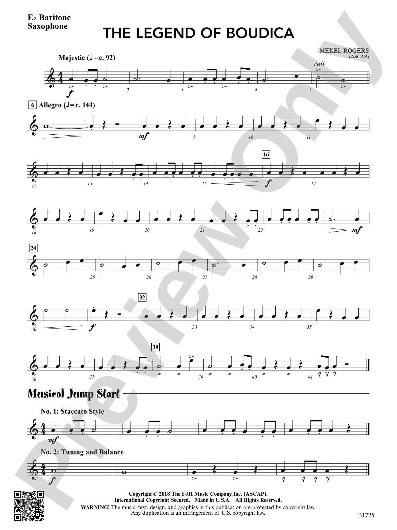 The Legend of Boudica: E-flat Baritone Saxophone