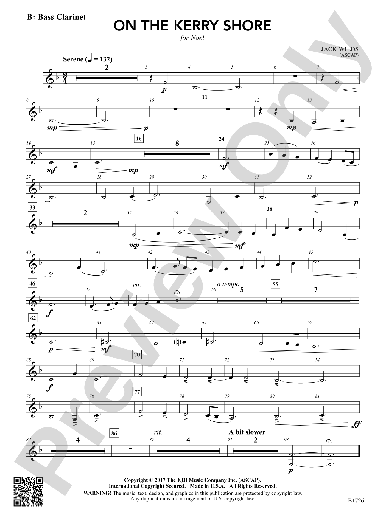 On the Kerry Shore: B-flat Bass Clarinet