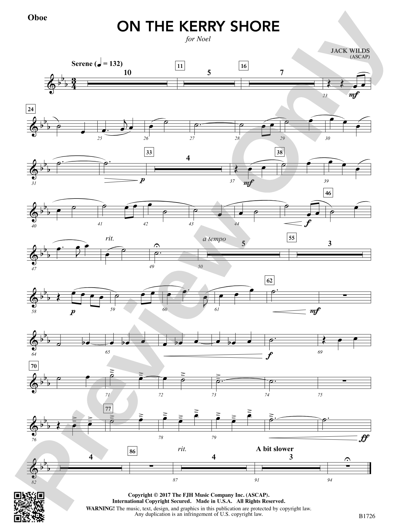 On the Kerry Shore: Oboe