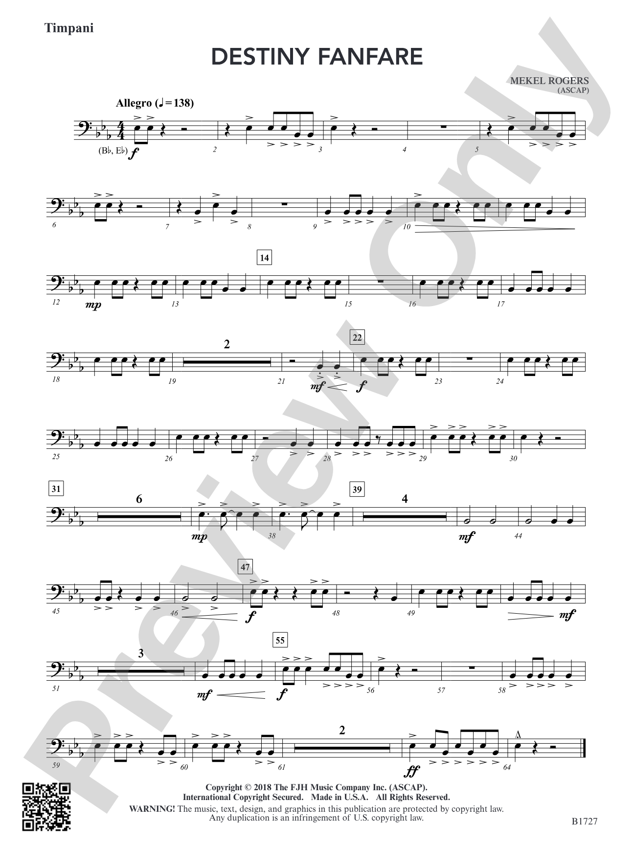 Destiny Fanfare: Timpani