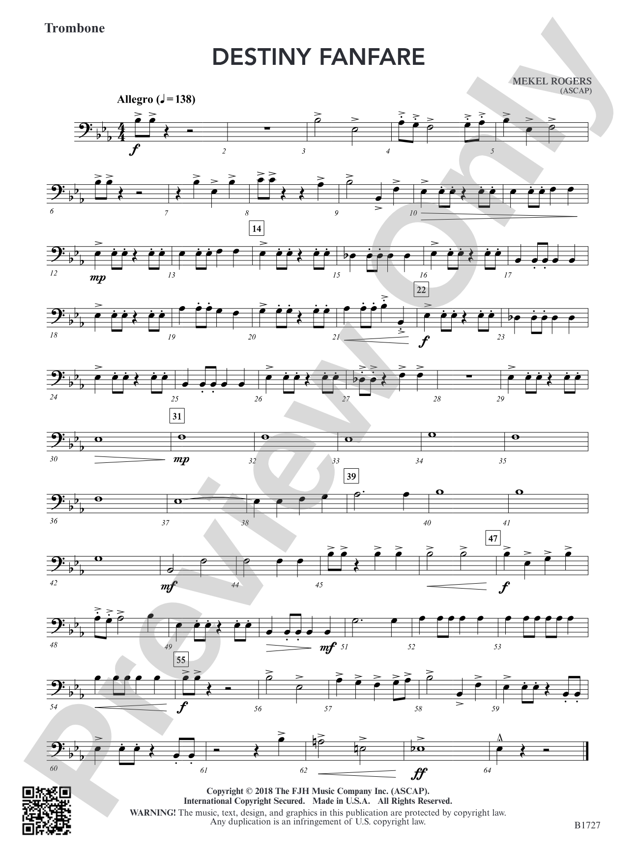 Destiny Fanfare: Trombone