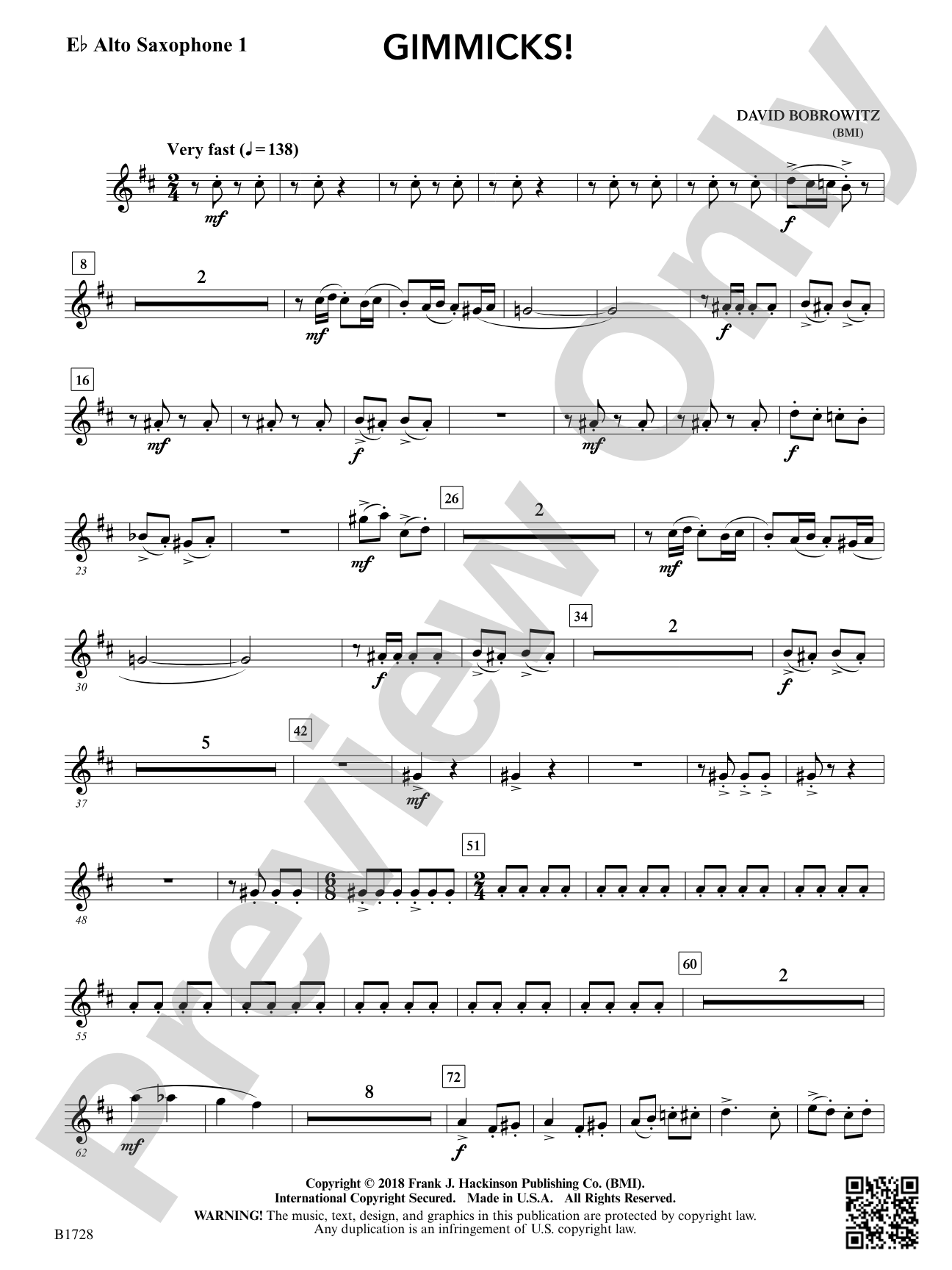 Gimmicks: E-flat Alto Saxophone 1