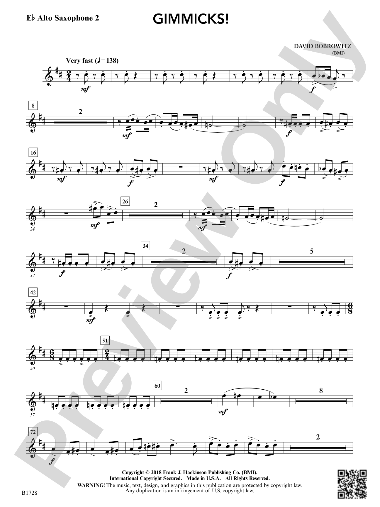 Gimmicks: E-flat Alto Saxophone 2