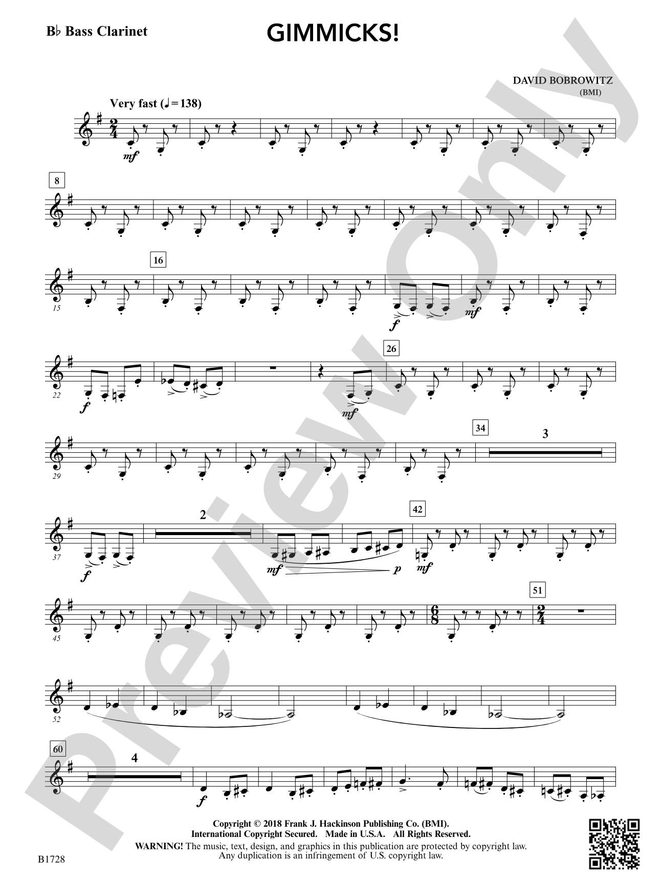 Gimmicks: B-flat Bass Clarinet