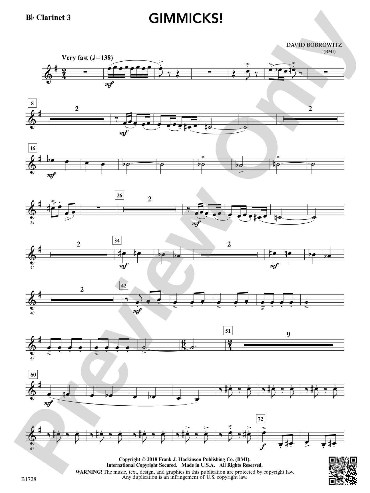 Gimmicks: B-flat Clarinet 3