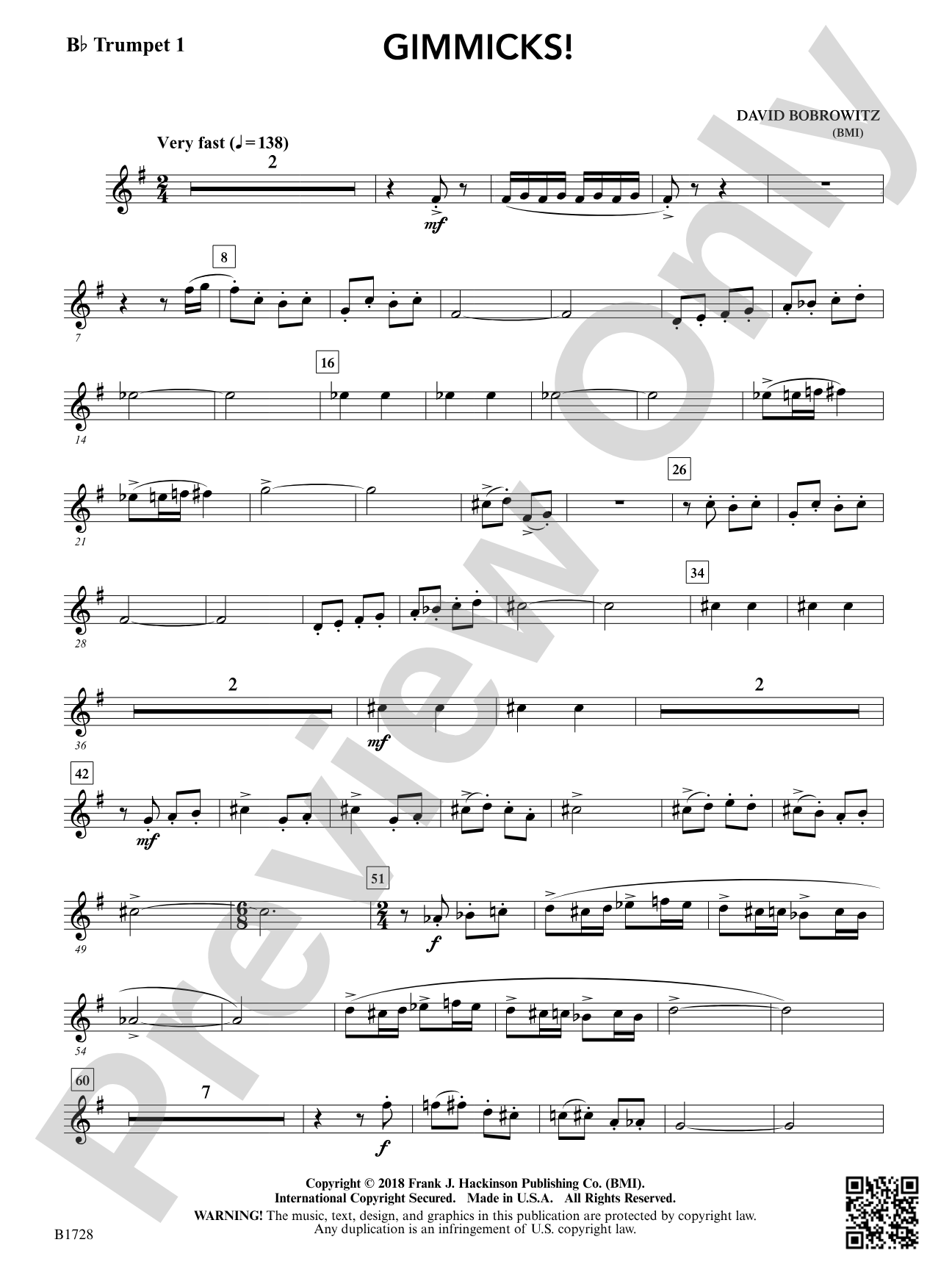 Gimmicks: B-flat Trumpet 1