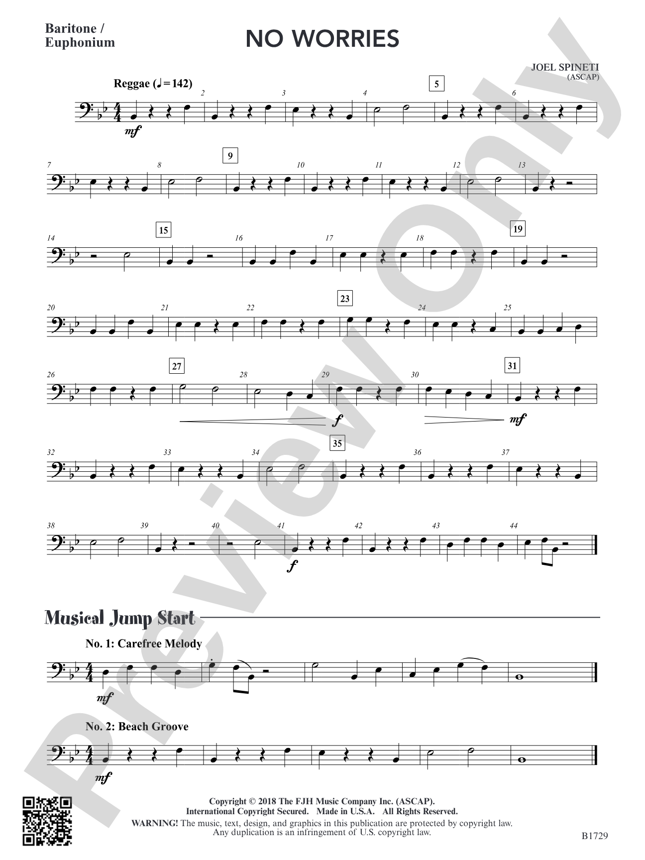 No Worries: Baritone / Euphonium