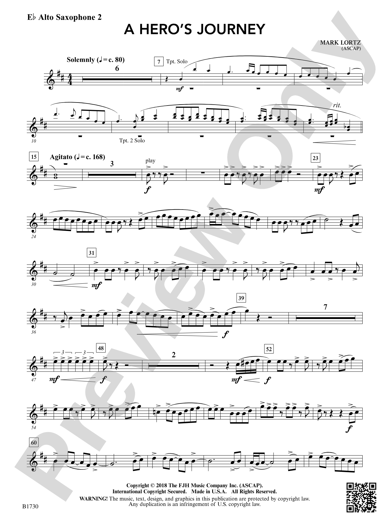 A Hero's Journey: E-flat Alto Saxophone 2