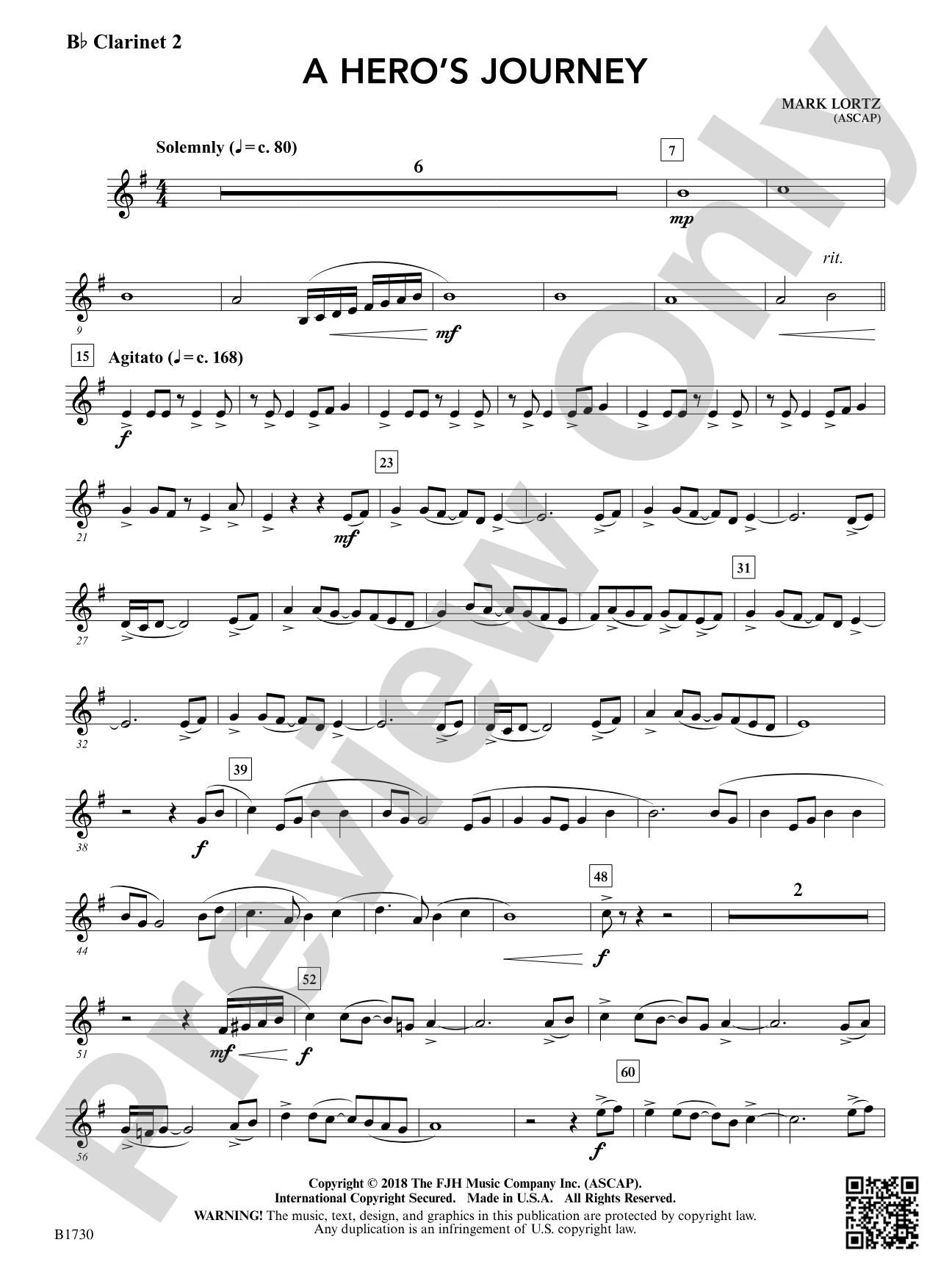A Hero's Journey: B-flat Clarinet 2