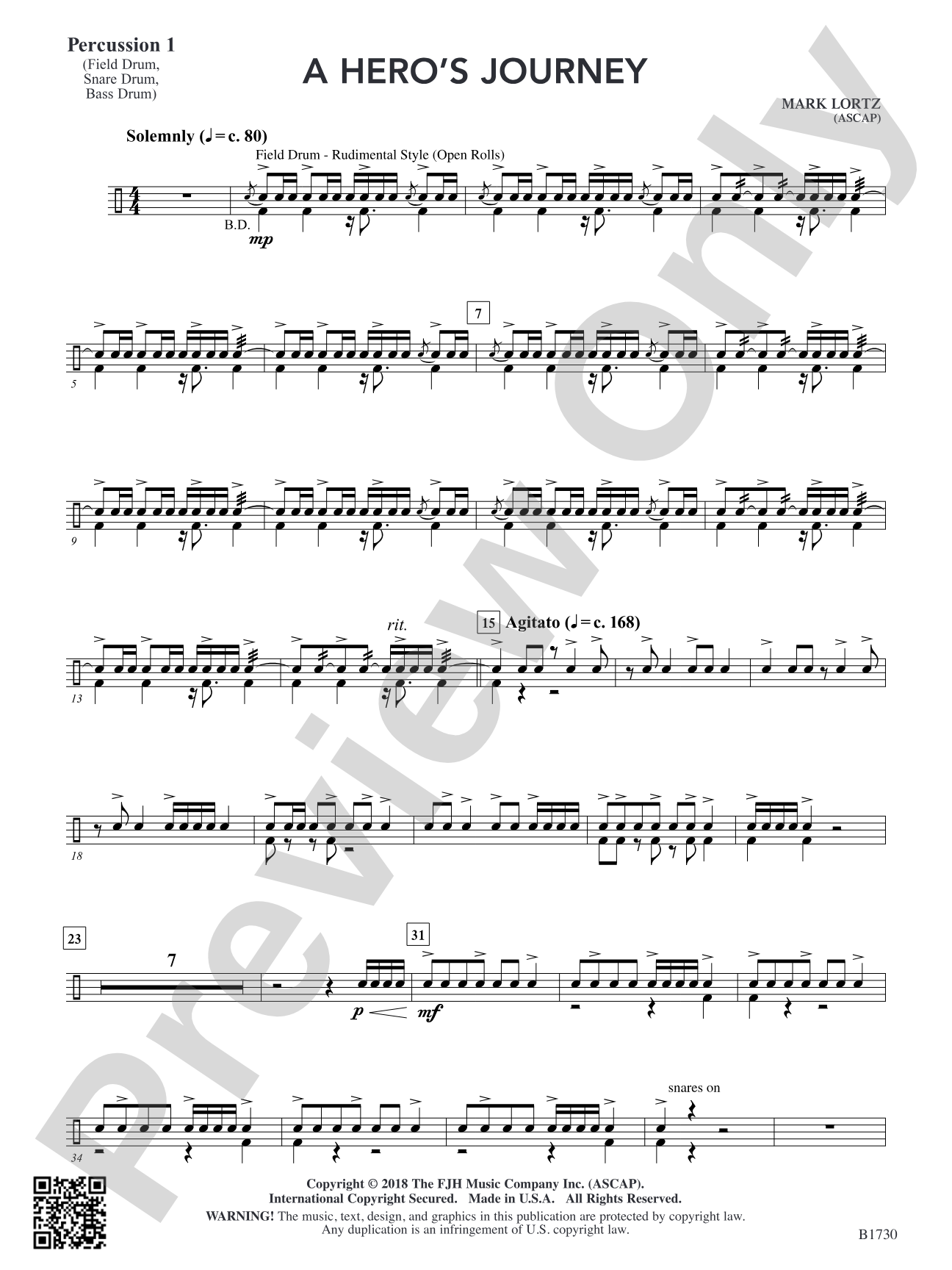 A Hero's Journey: Percussion 1