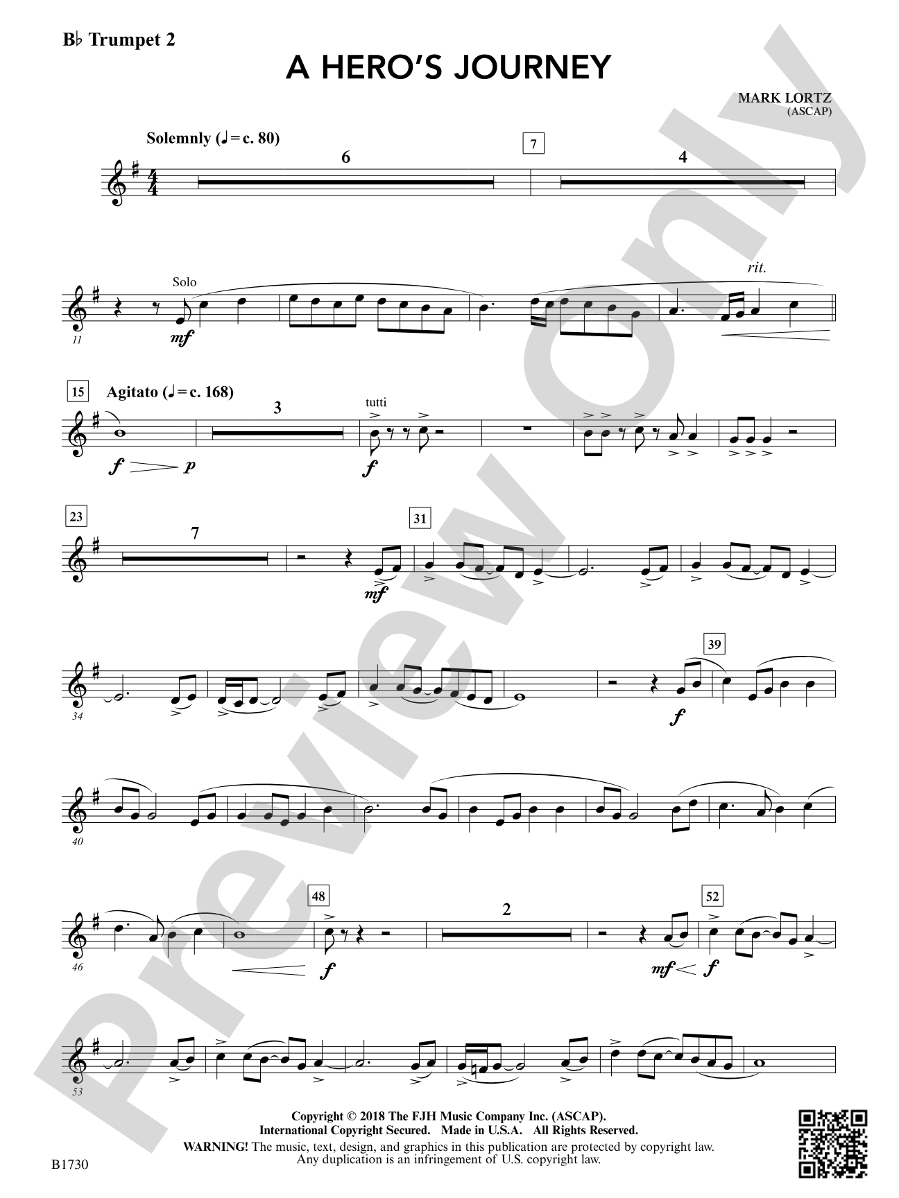 A Hero's Journey: B-flat Trumpet 2