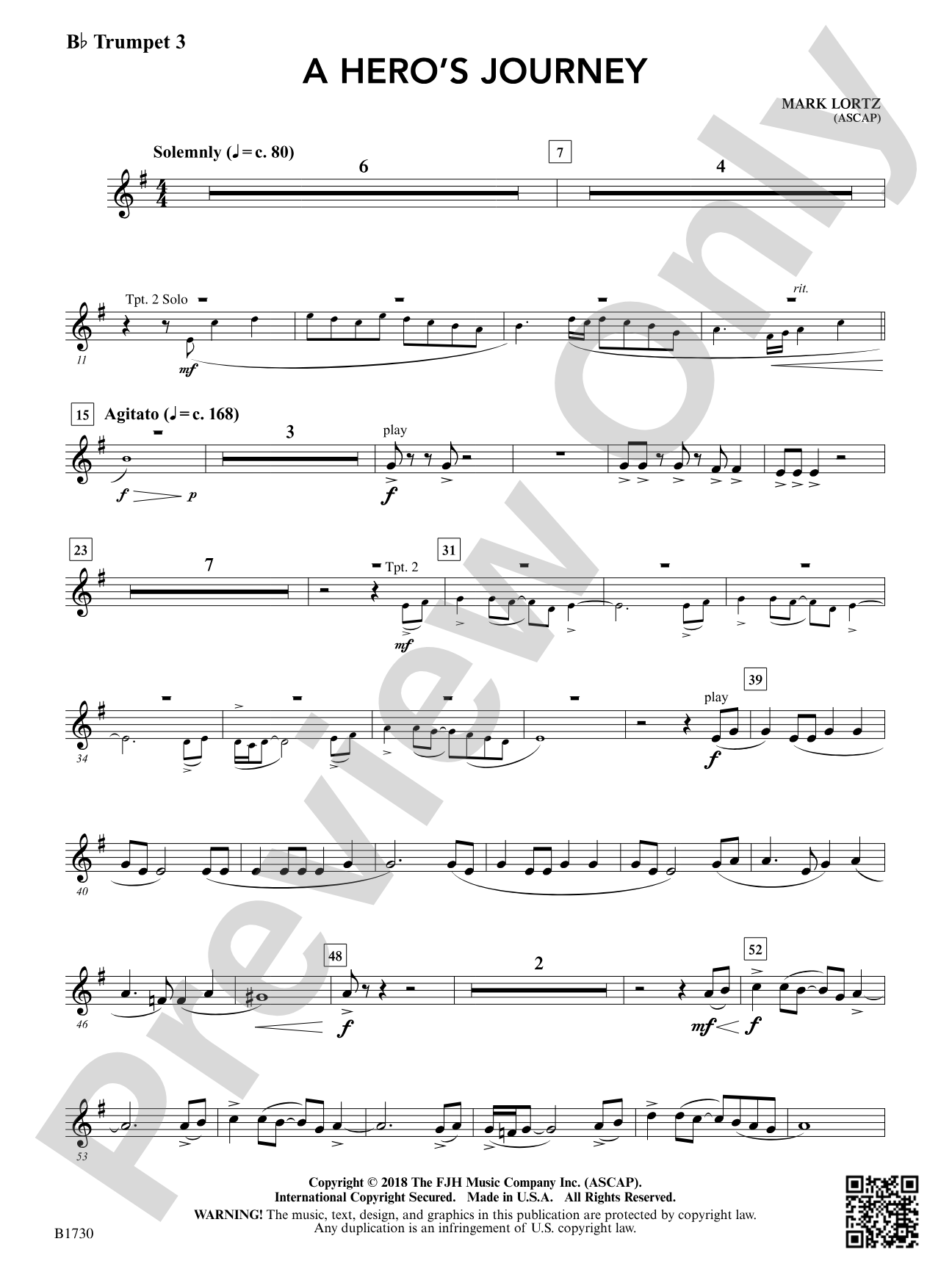 A Hero's Journey: B-flat Trumpet 3