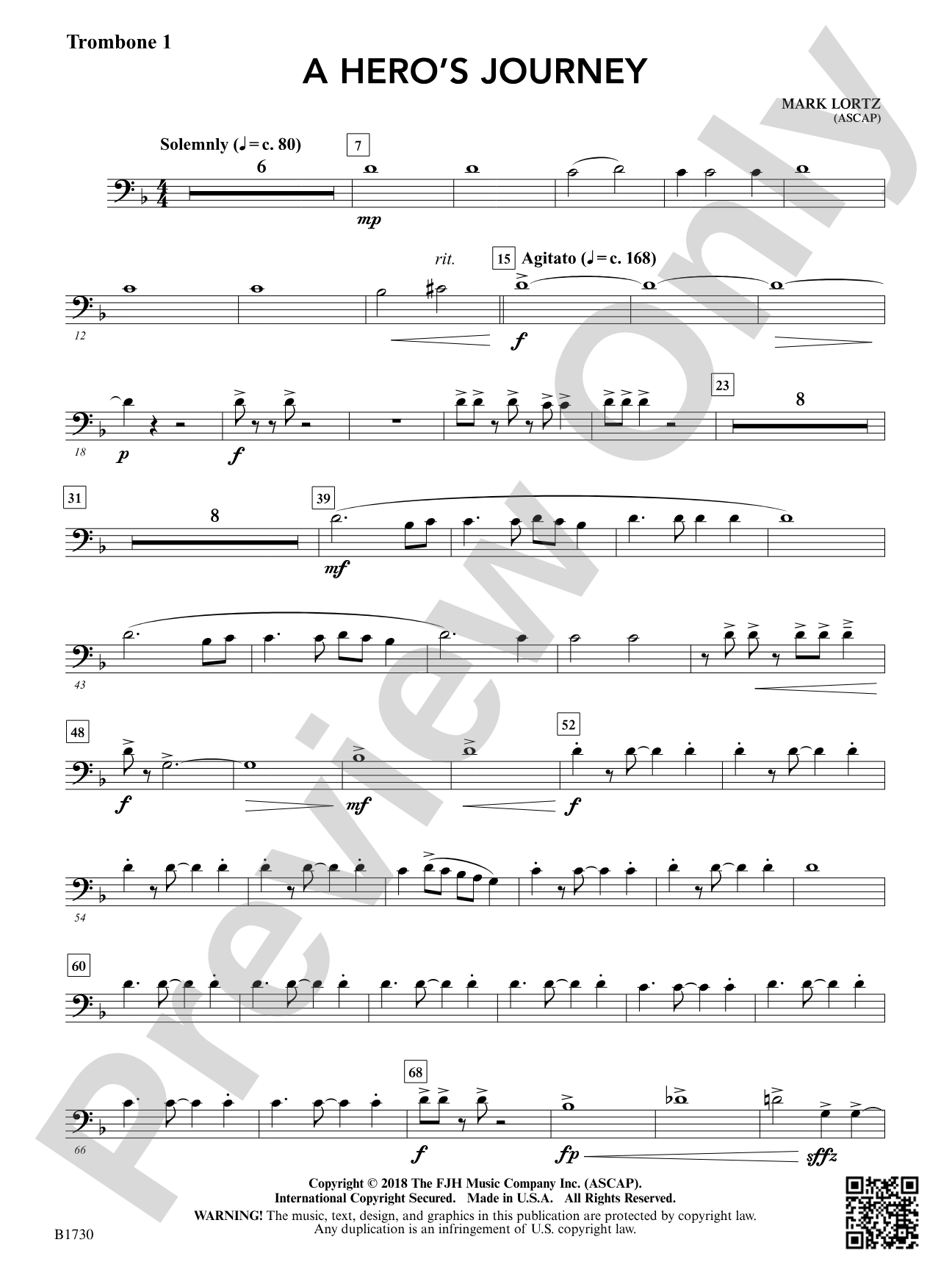 A Hero's Journey: Trombone 1