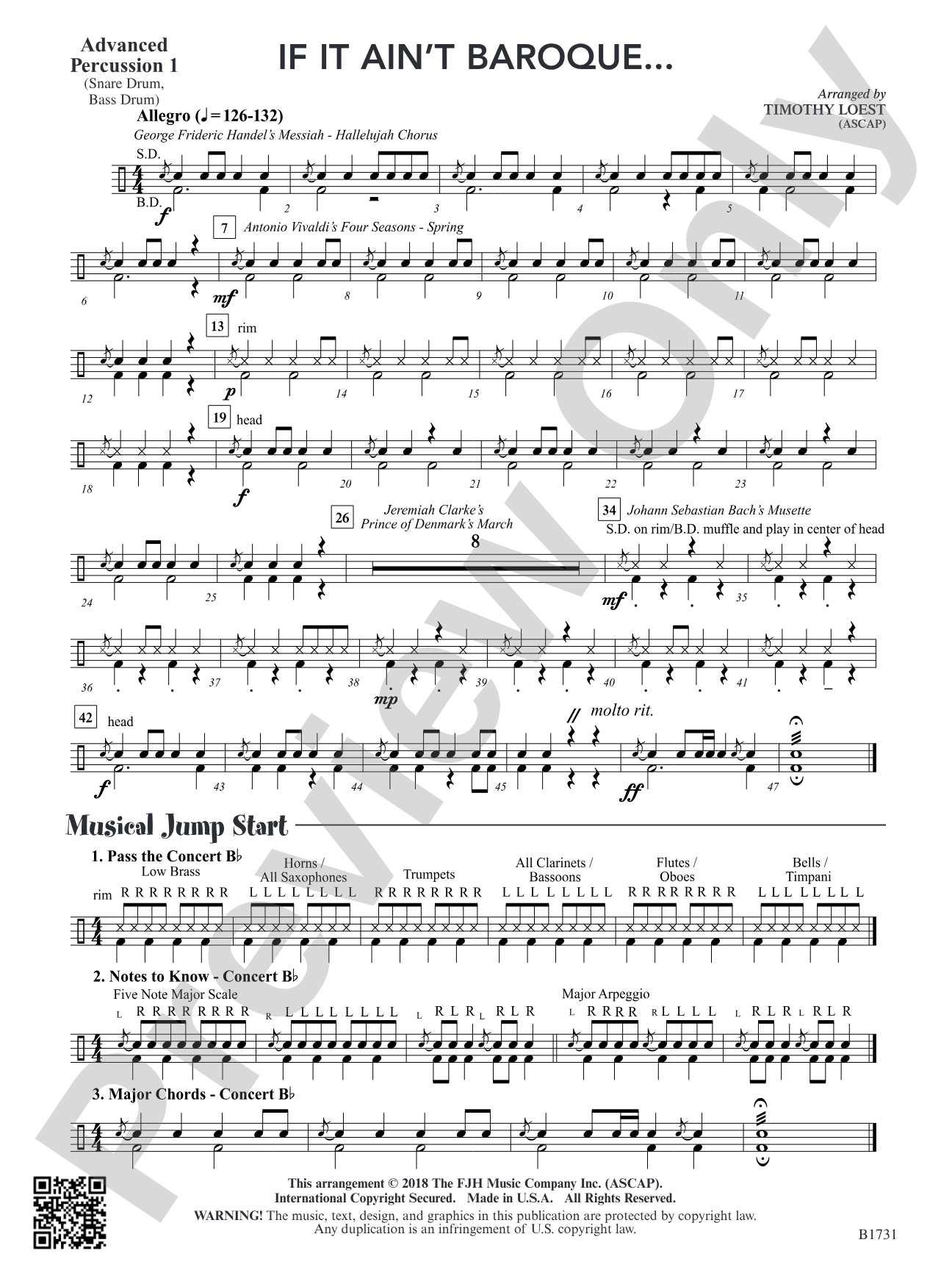 If It Ain't Baroque...: Advanced Percussion 1