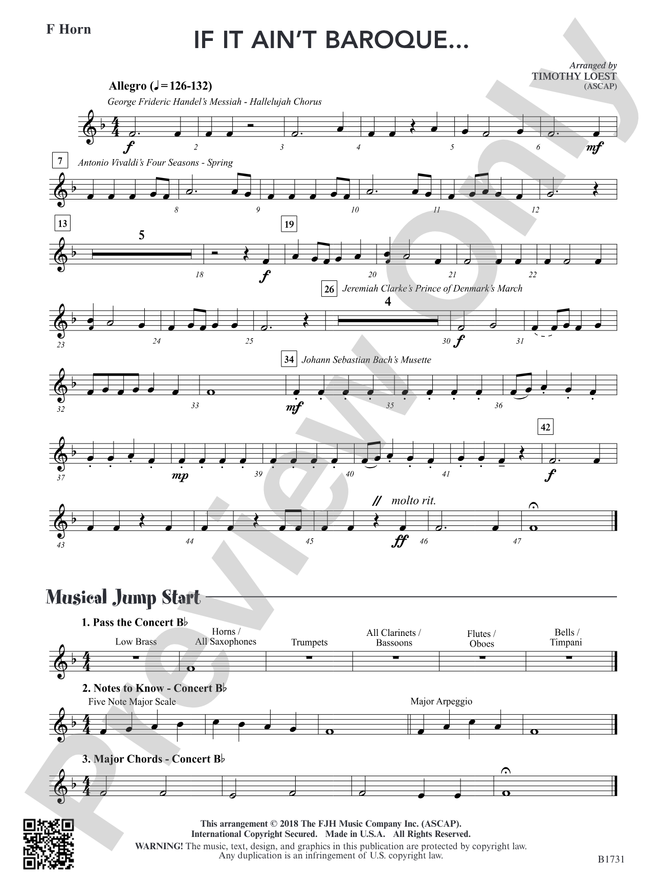If It Ain't Baroque...: F Horn