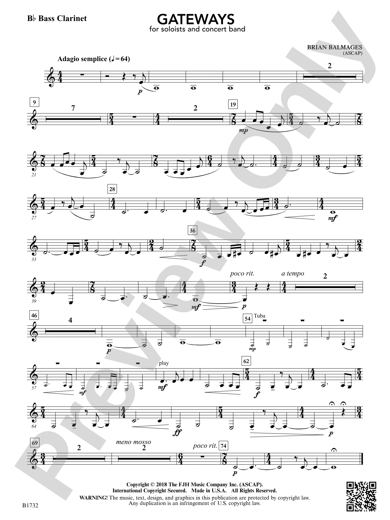 Gateways: B-flat Bass Clarinet