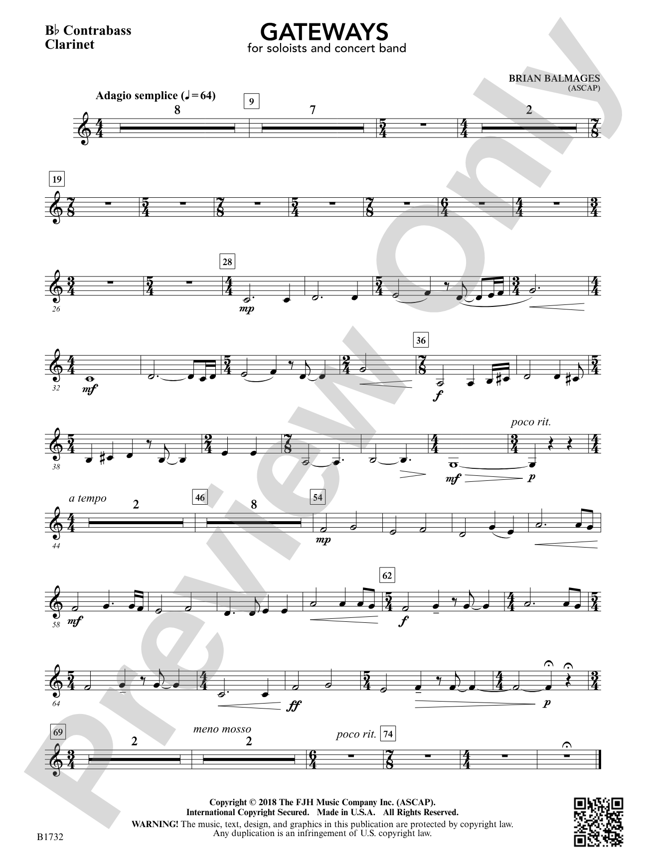 Gateways: B-flat Contrabass Clarinet