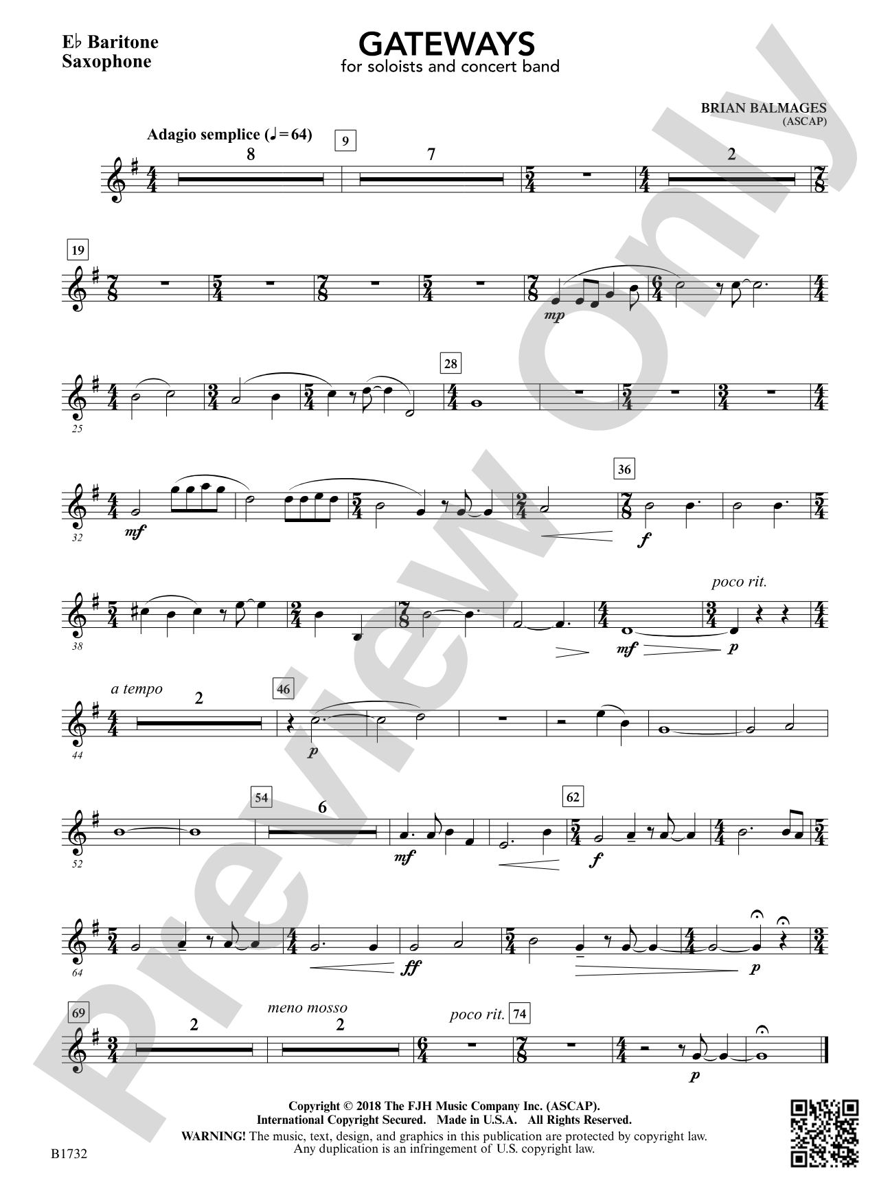 Gateways: E-flat Baritone Saxophone