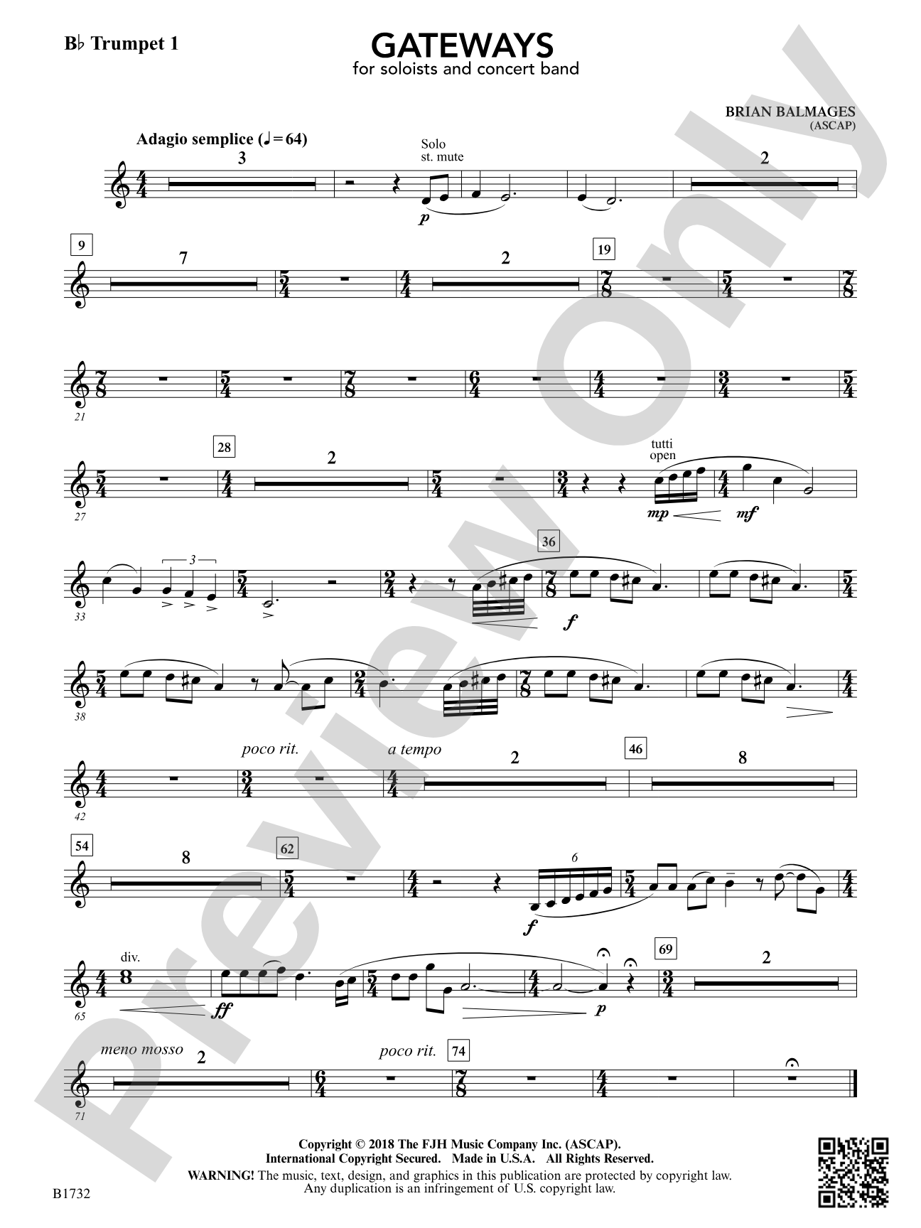 Gateways: B-flat Trumpet 1