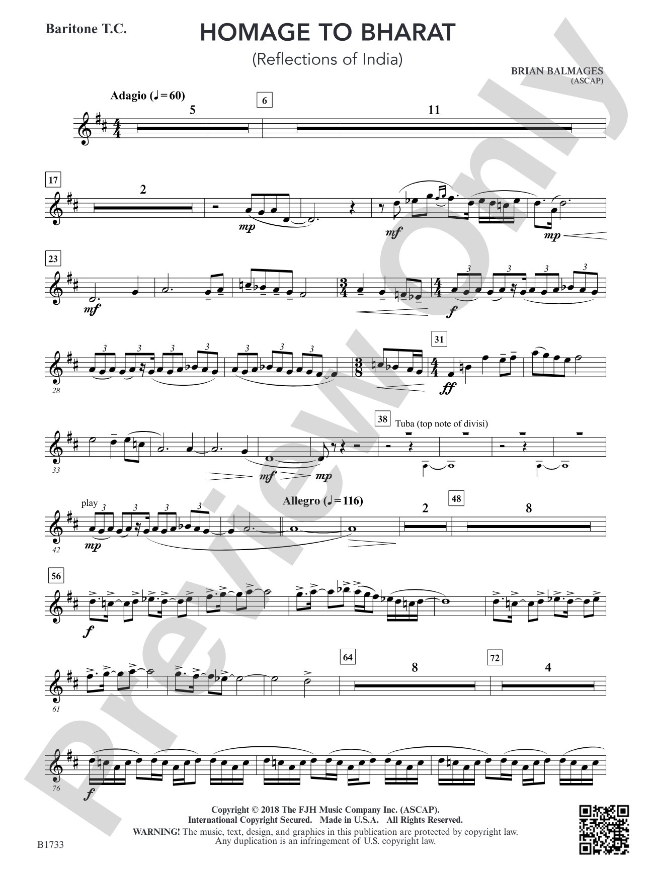 Homage to Bharat: Baritone T.C.