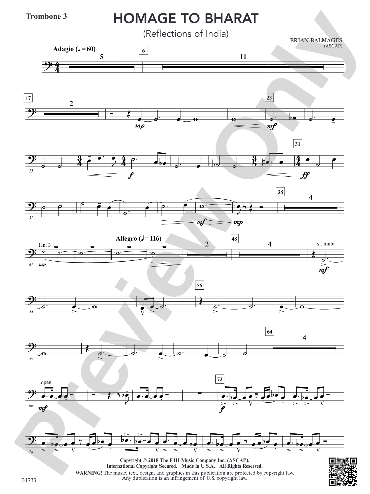 Homage to Bharat: Trombone 3