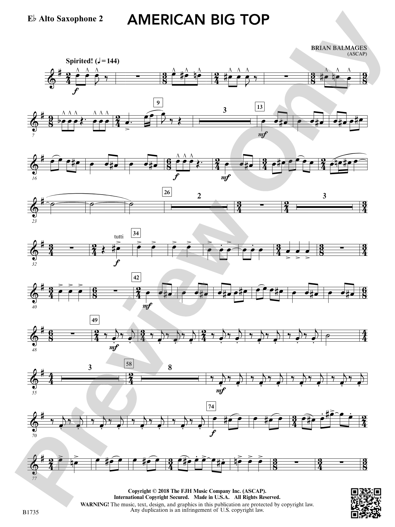 American Big Top: E-flat Alto Saxophone 2