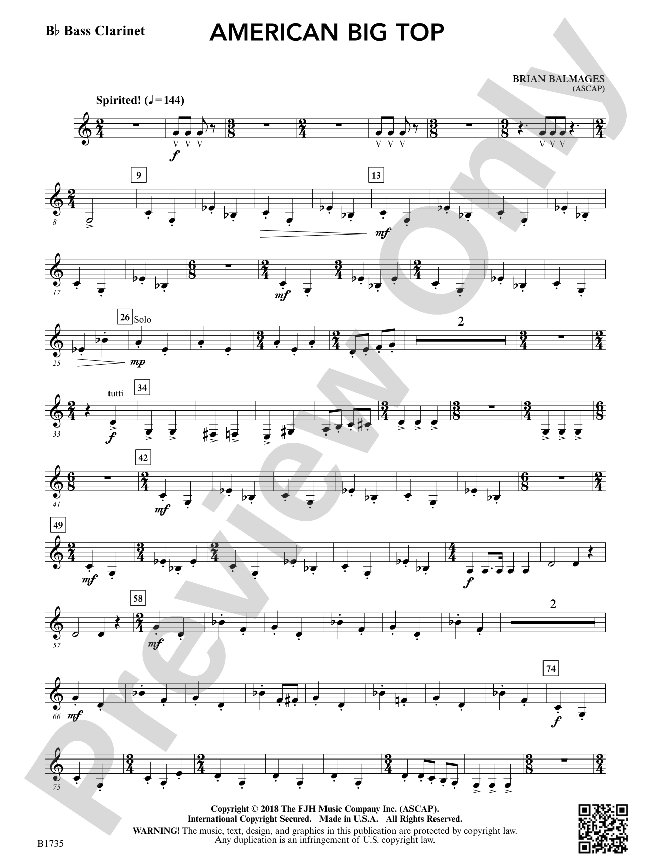 American Big Top: B-flat Bass Clarinet