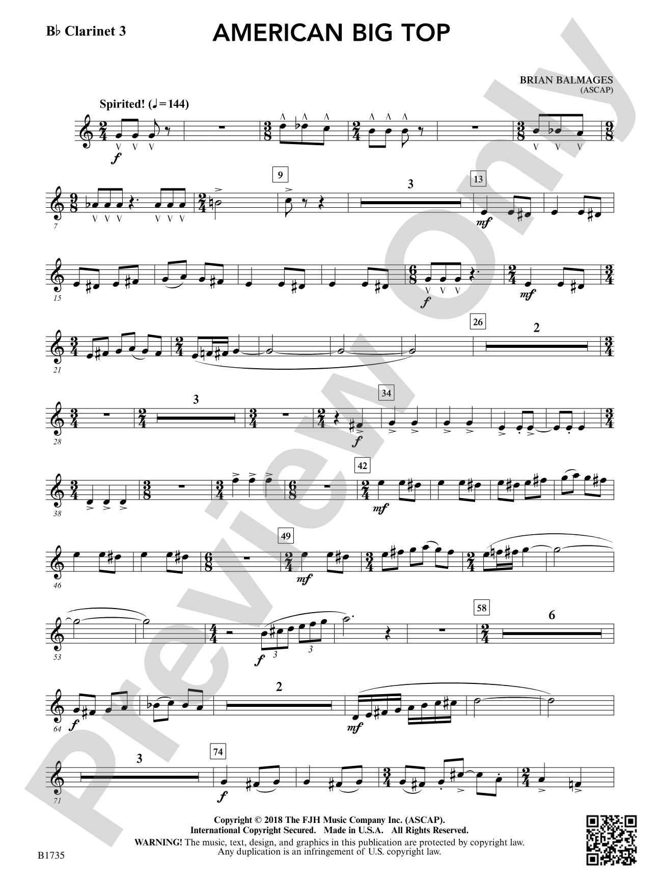 American Big Top: B-flat Clarinet 3