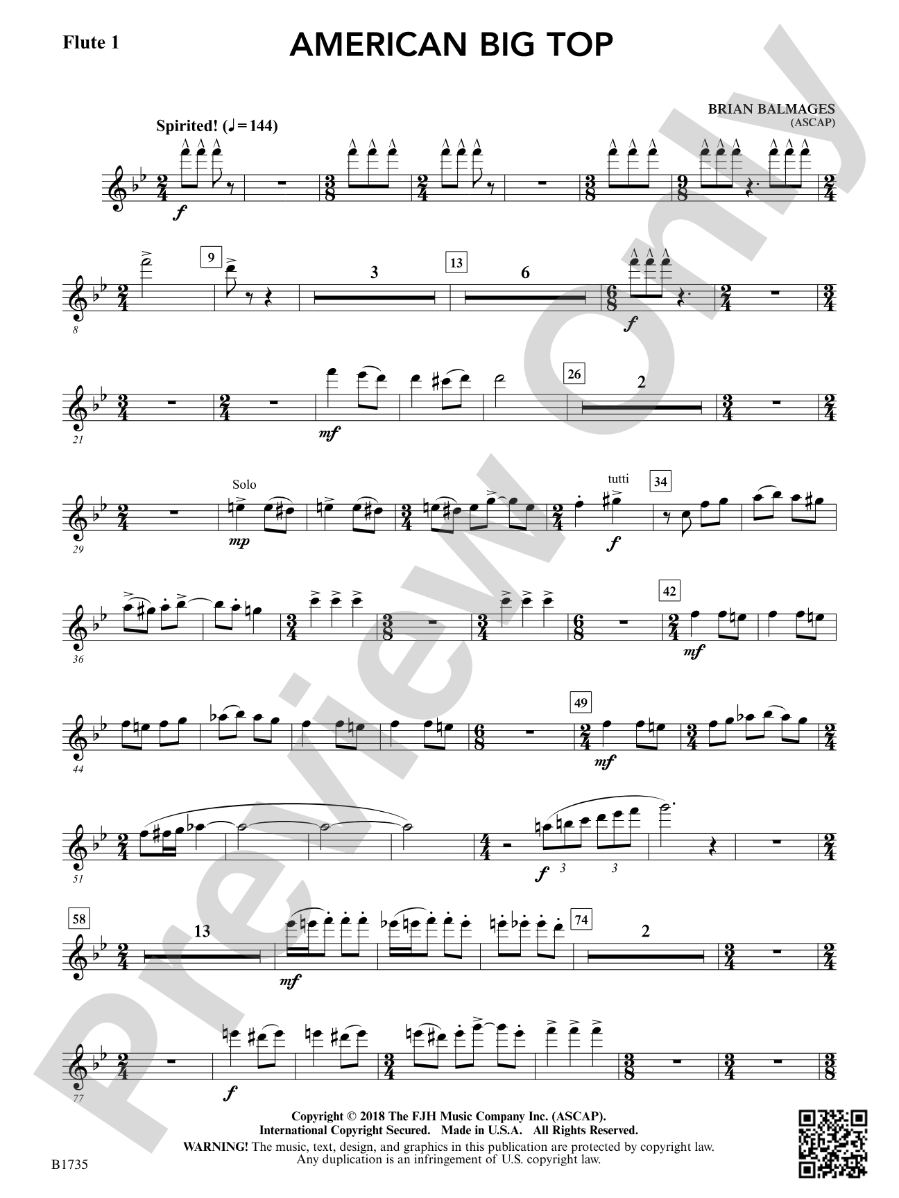 American Big Top: Flute 1