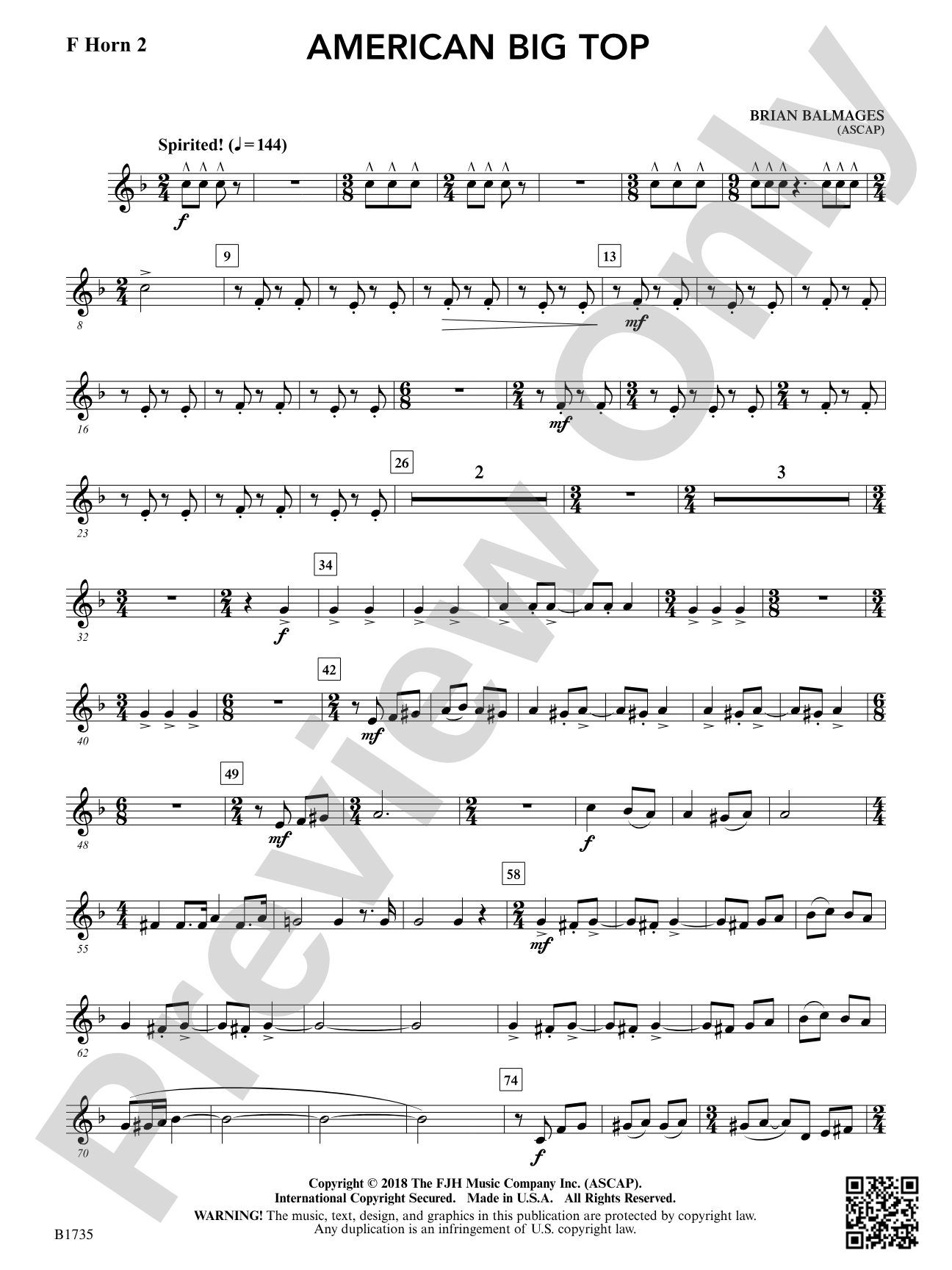 American Big Top: F Horn 2