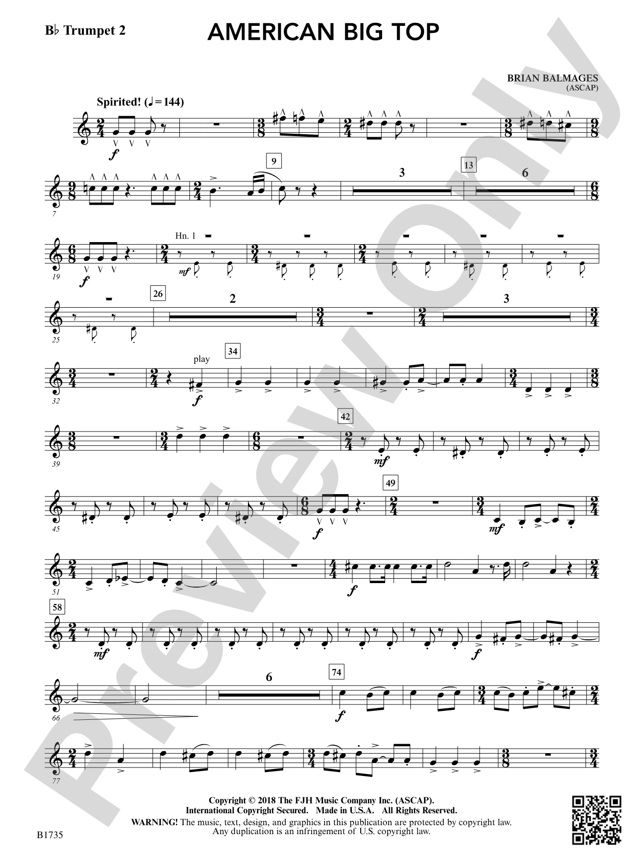 American Big Top: B-flat Trumpet 2