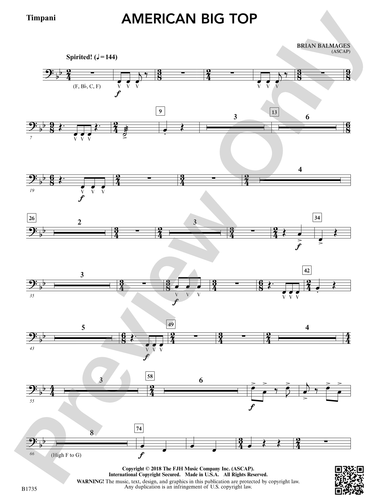 American Big Top: Timpani