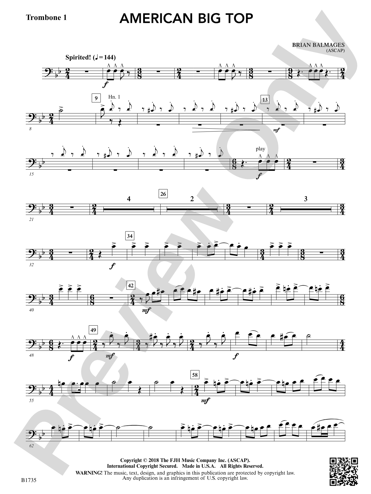 American Big Top: Trombone 1