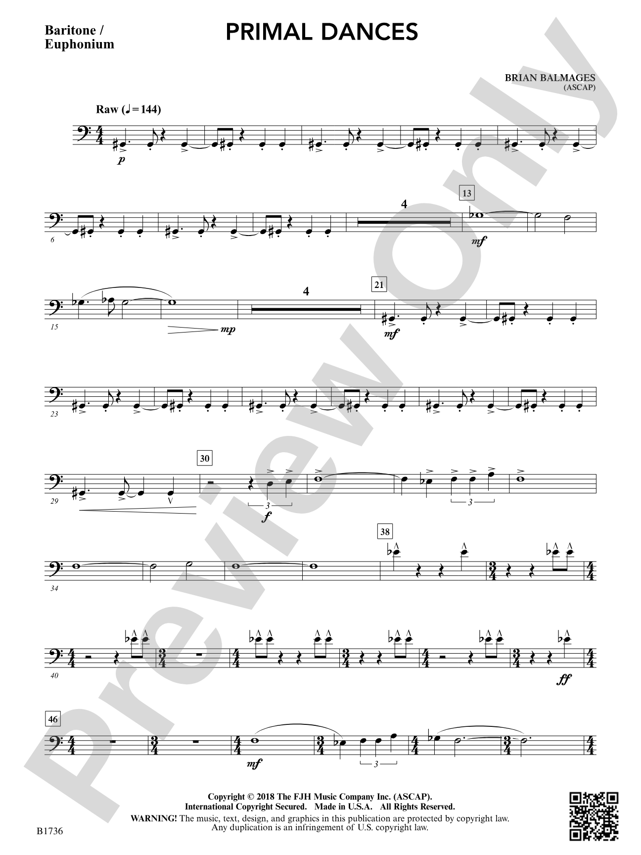 Primal Dances: Baritone / Euphonium