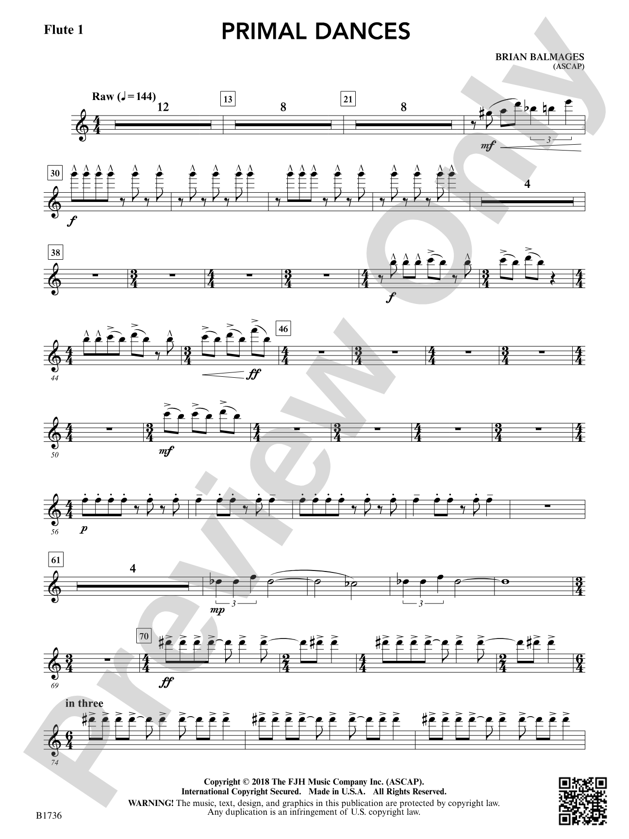 Primal Dances: Flute 1