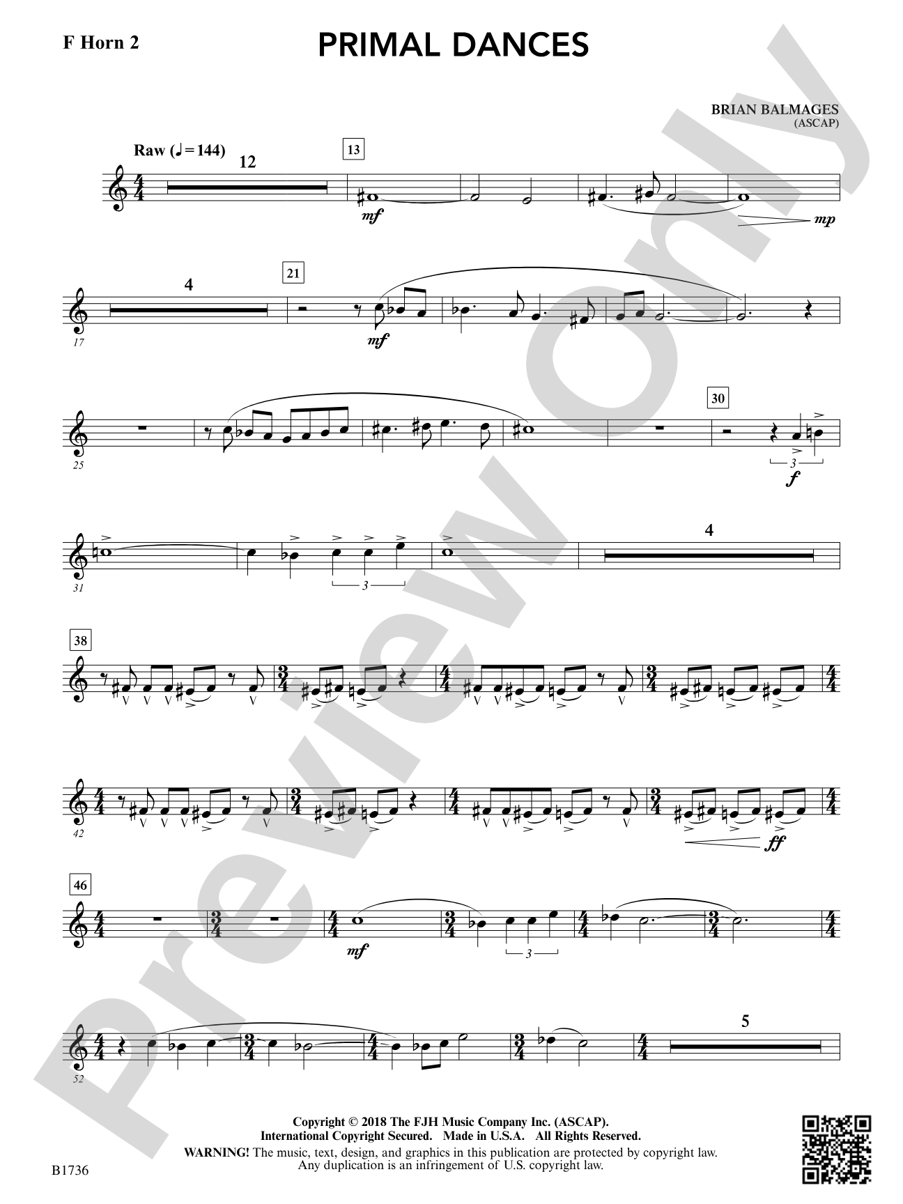 Primal Dances: F Horn 2