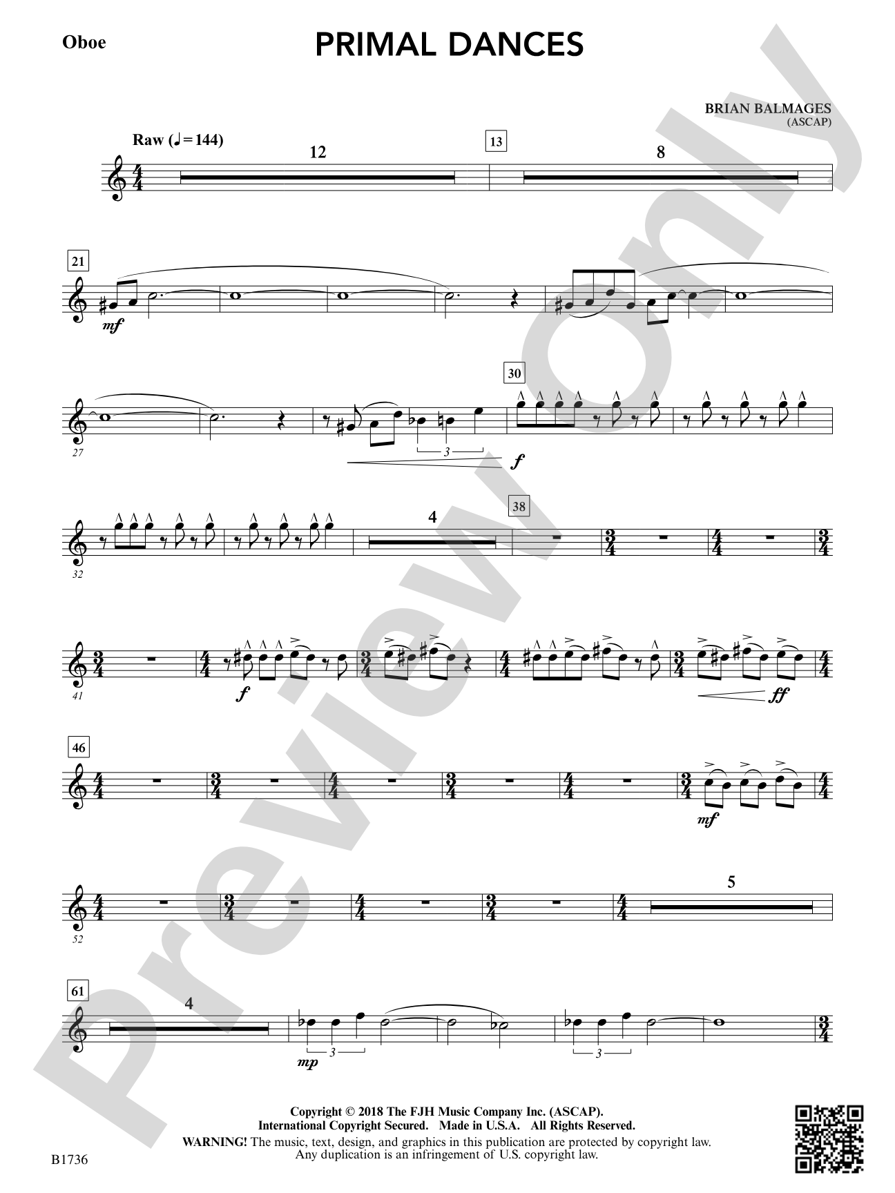 Primal Dances: Oboe
