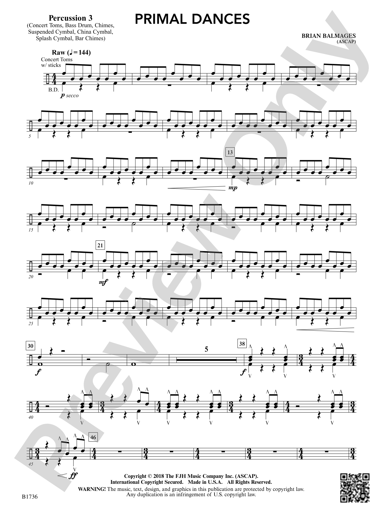 Primal Dances: Percussion 3