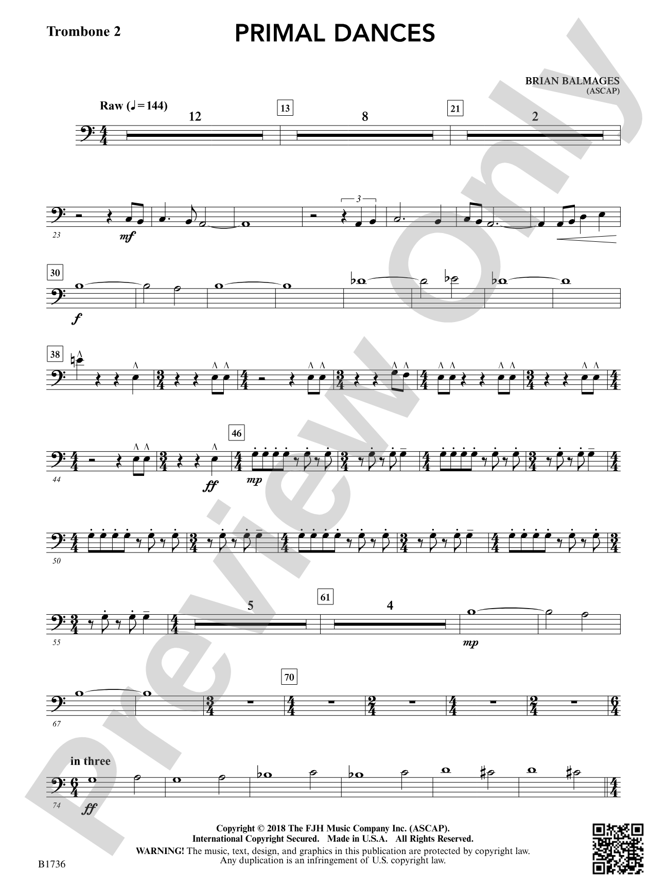 Primal Dances: Trombone 2