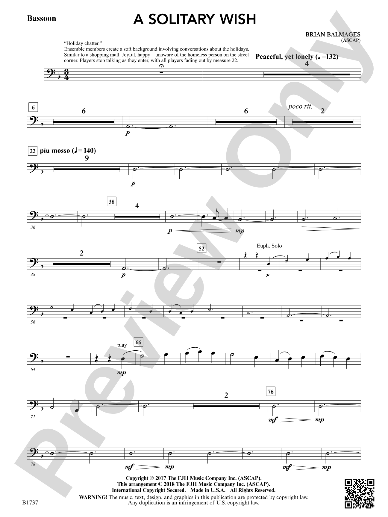 A Solitary Wish: Bassoon