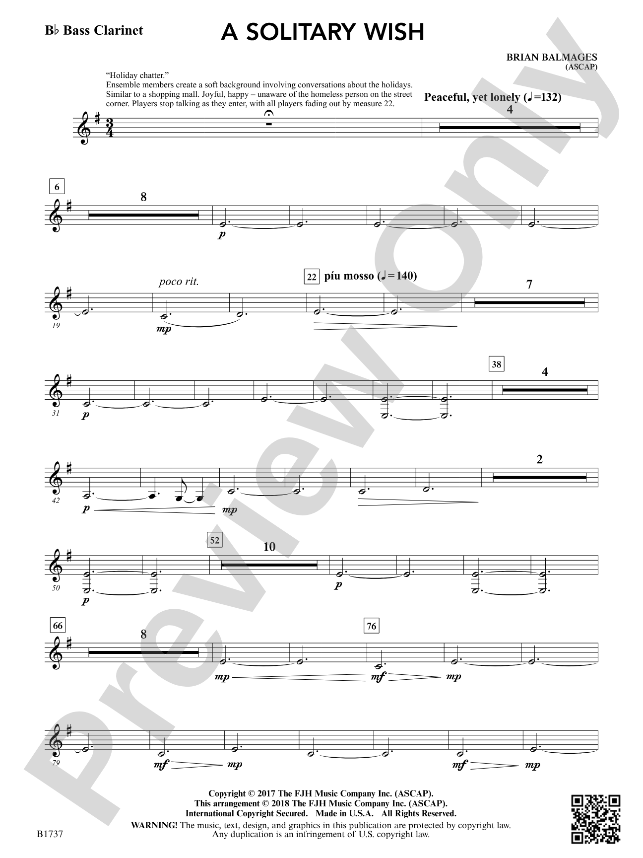 A Solitary Wish: B-flat Bass Clarinet