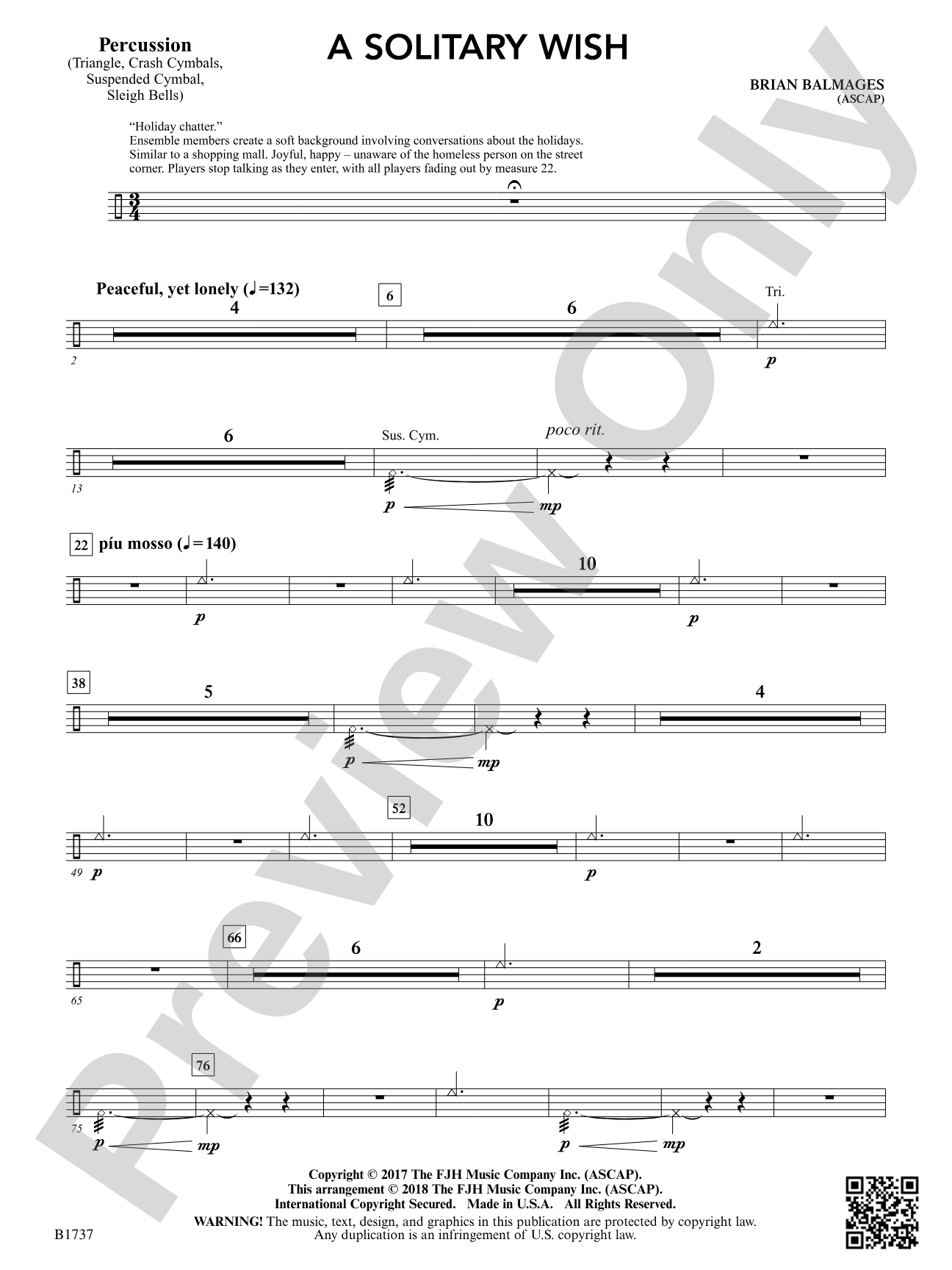 A Solitary Wish: Percussion