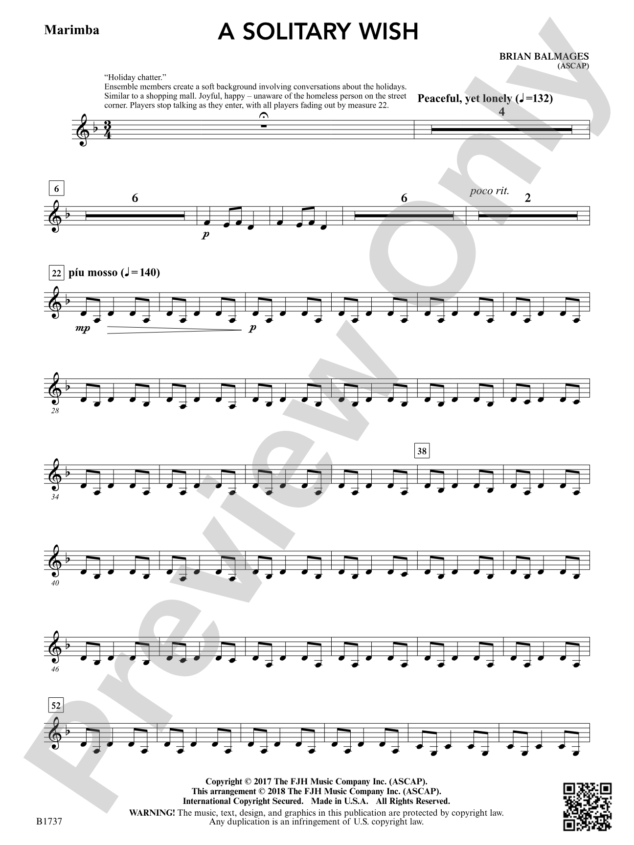 A Solitary Wish: Marimba