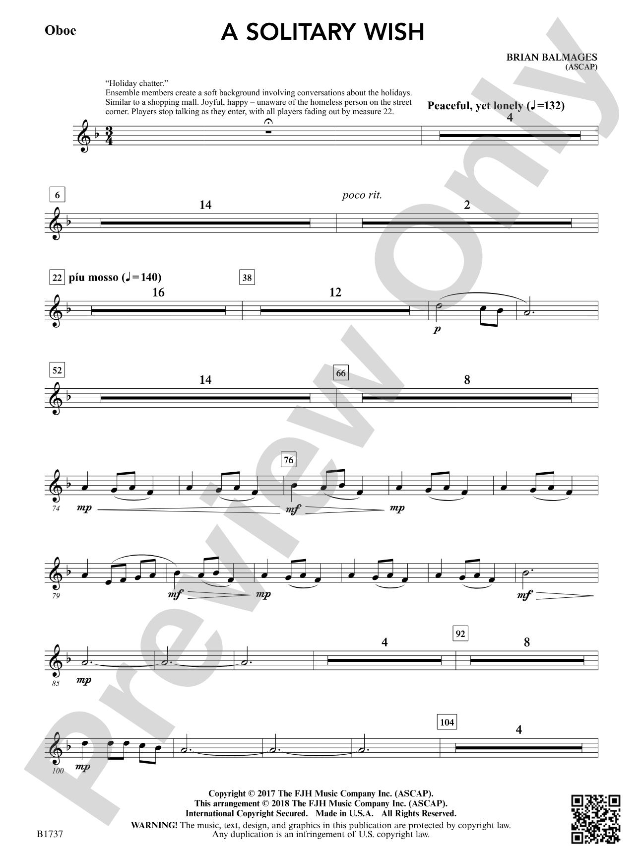 A Solitary Wish: Oboe